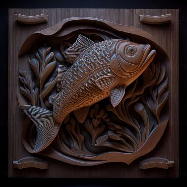 3D model Spot danio fish (STL)